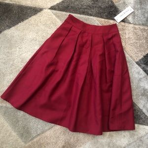 Face 2 Face A Line pleated midi skirt